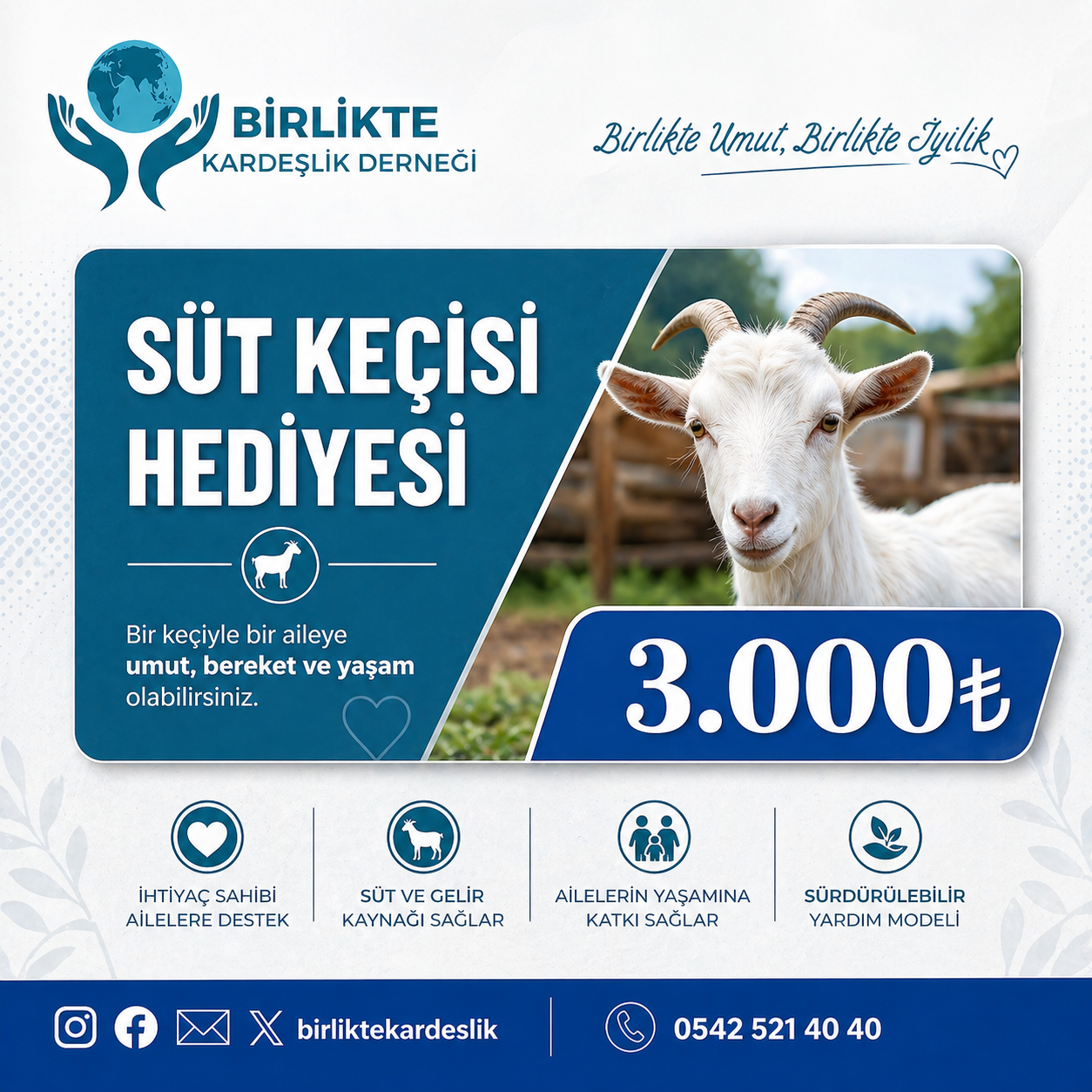 Bir Keçi, Bir Ailenin Geleceği – Süt Keçisi Bağış Kampanyası