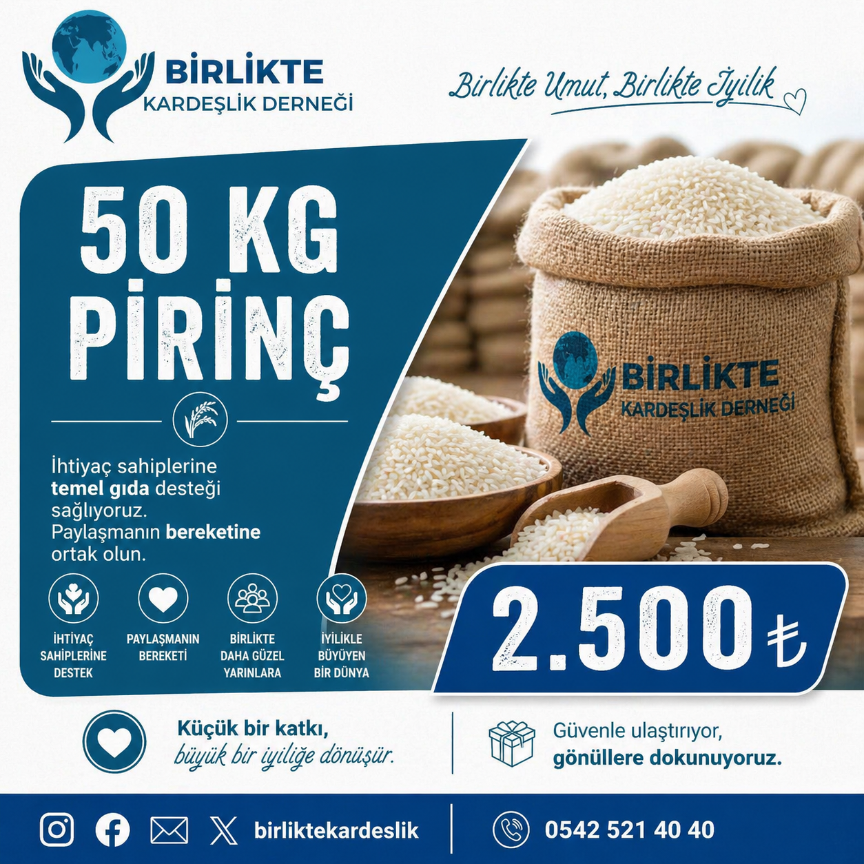 50 KG PİRİNÇ BAĞIŞI
