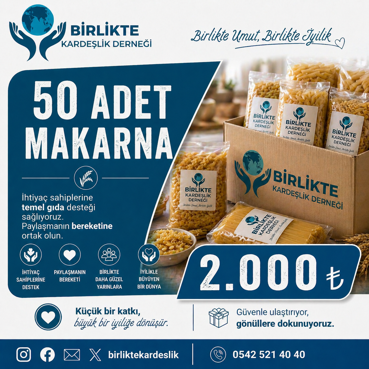 50 ADET MAKARNA BAĞIŞI